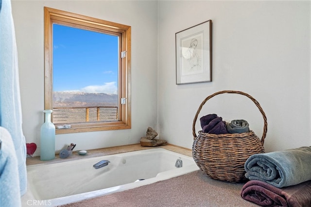 bathroom featuring a bath