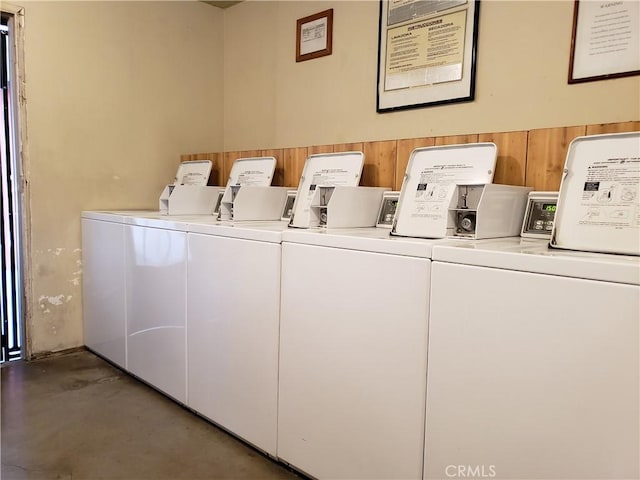 laundry room with washer and dryer