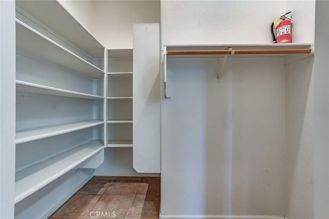 view of walk in closet