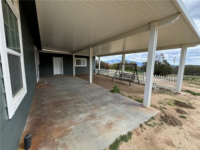 view of patio / terrace featuring a playground