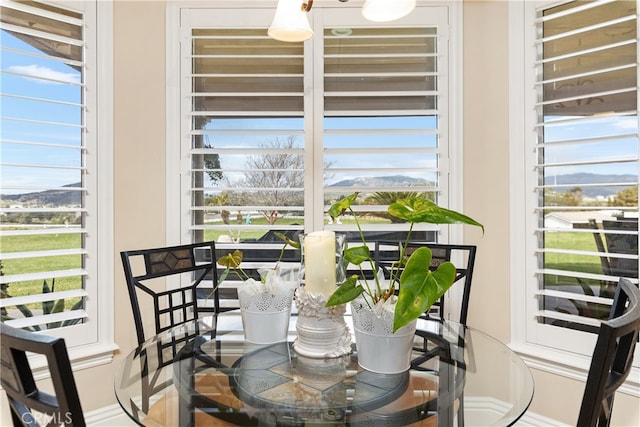 view of dining room