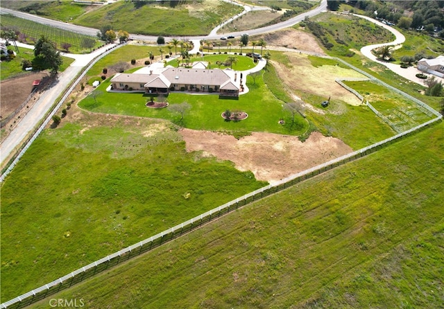 bird's eye view featuring a rural view