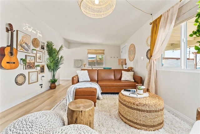 sitting room featuring hardwood / wood-style flooring