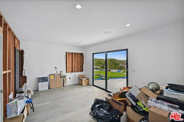 misc room featuring light wood-type flooring