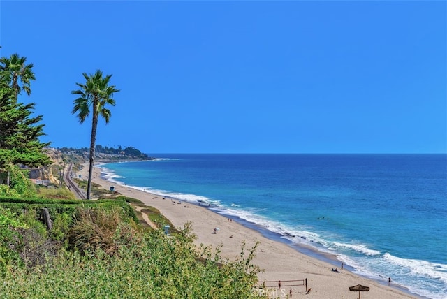 property view of water with a view of the beach