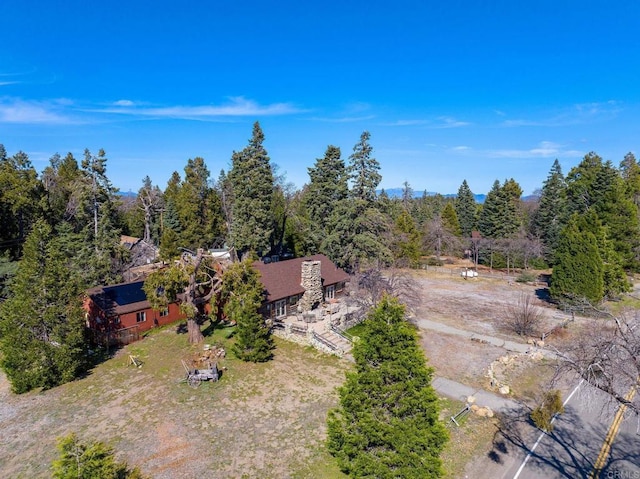 22228 Crestline Rd, Palomar Mountain, CA 92060 - aerial view of property and surrounding area with a heavily wooded area
