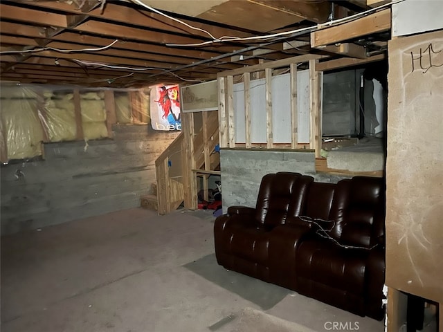 view of basement