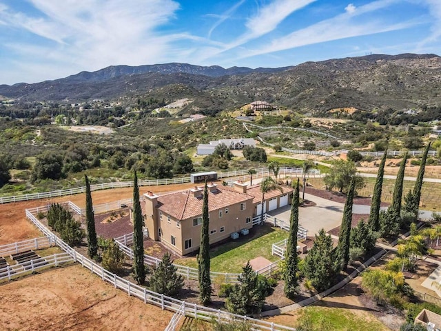 aerial view featuring a mountain view