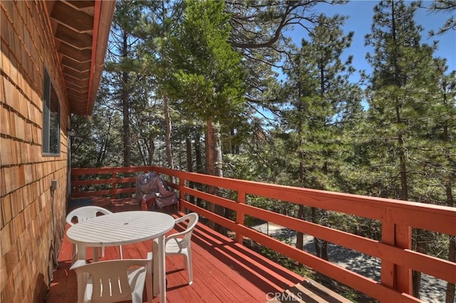 view of wooden deck