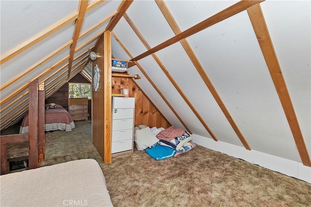 view of unfinished attic