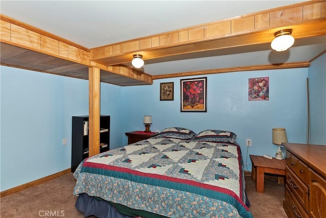 view of carpeted bedroom