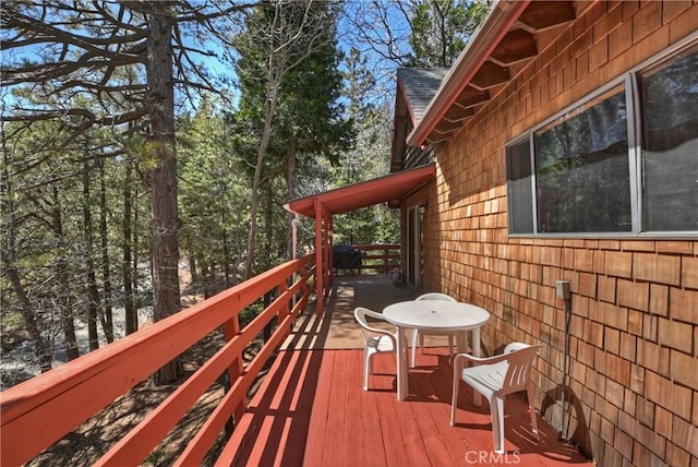 view of wooden deck