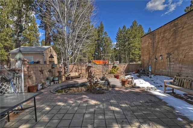 view of patio / terrace featuring a fenced backyard