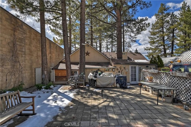 view of patio / terrace with fence