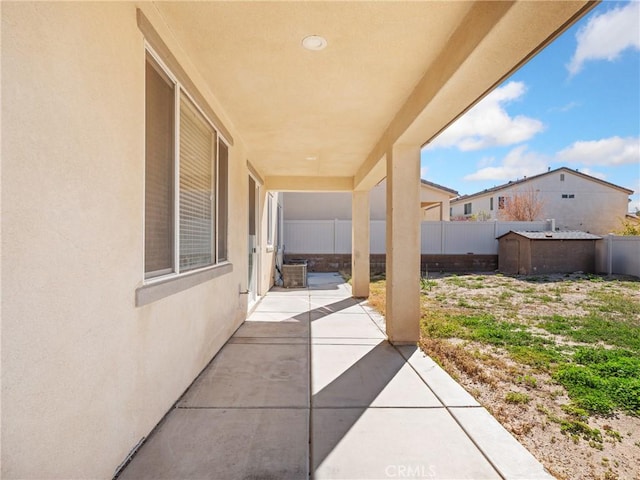 view of patio featuring central AC unit