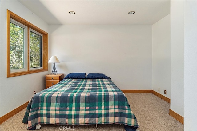 view of carpeted bedroom