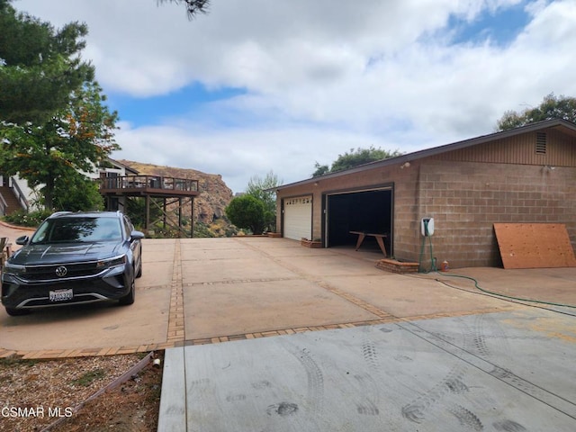 view of home's exterior featuring a garage