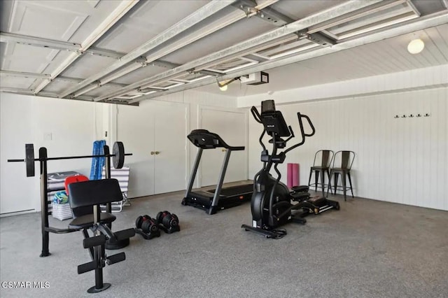 view of workout area