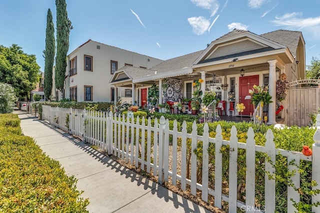 view of front of property with a porch