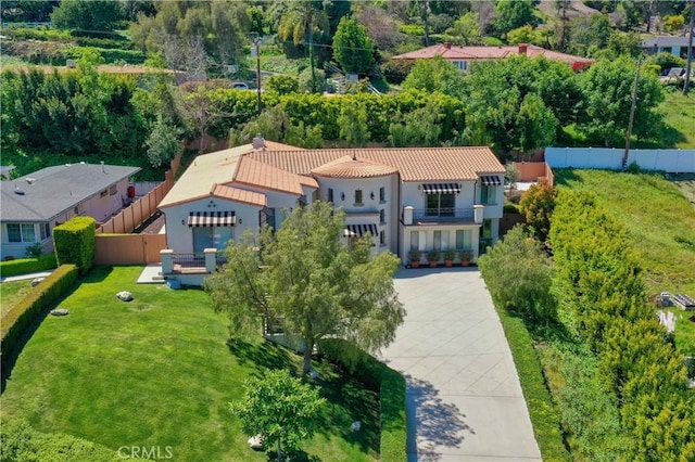 birds eye view of property