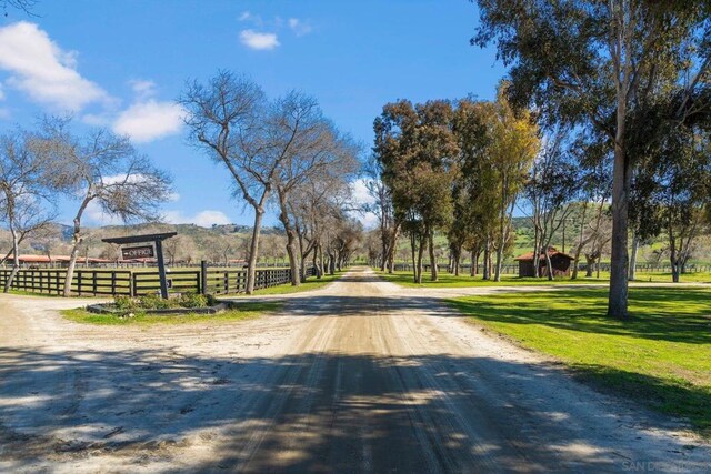 view of road