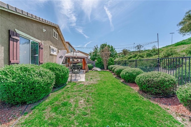 view of yard featuring a gazebo