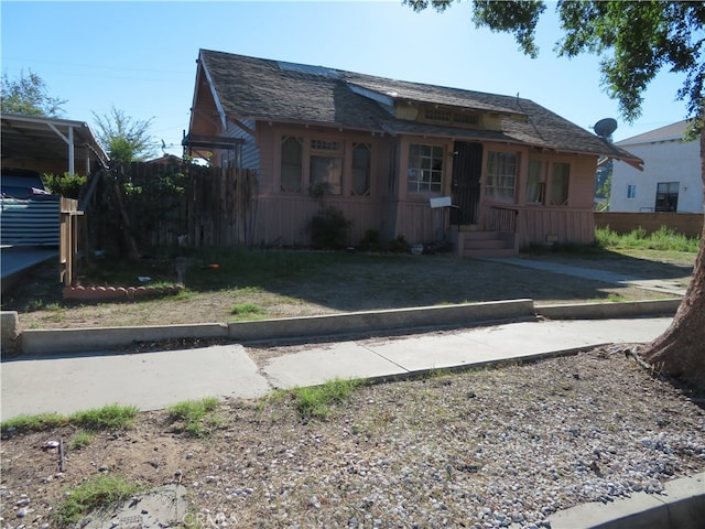 view of bungalow