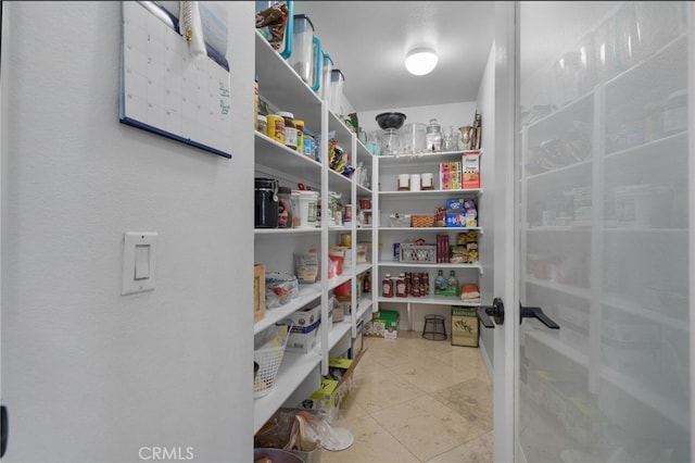 view of pantry