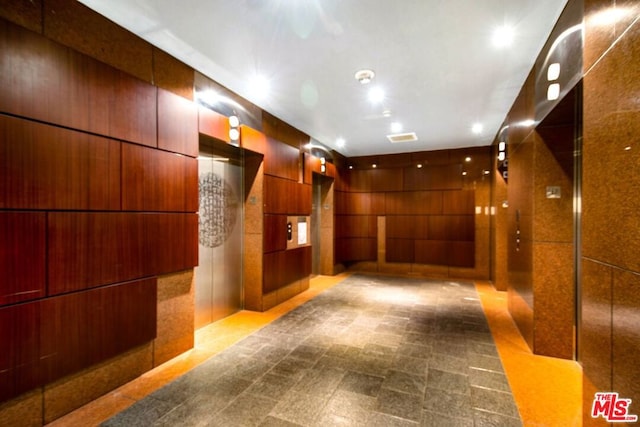 hall featuring elevator