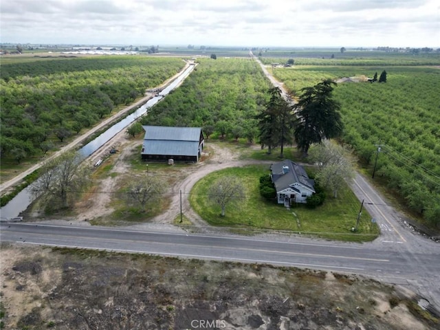 drone / aerial view with a rural view