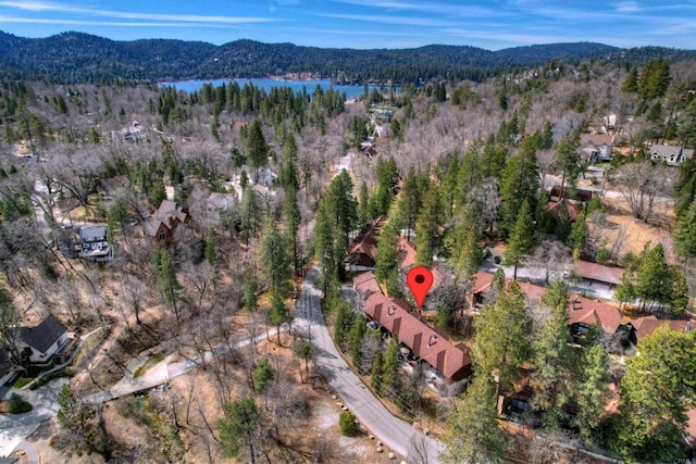 bird's eye view featuring a mountain view