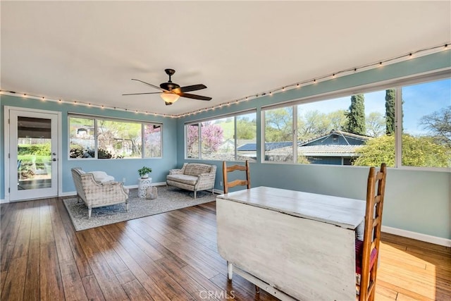 view of sunroom