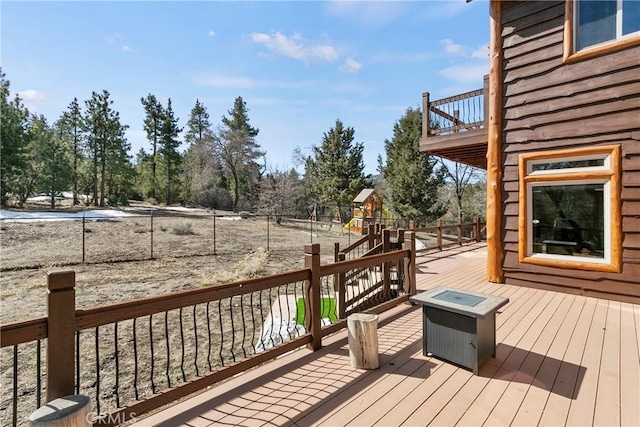 view of wooden deck