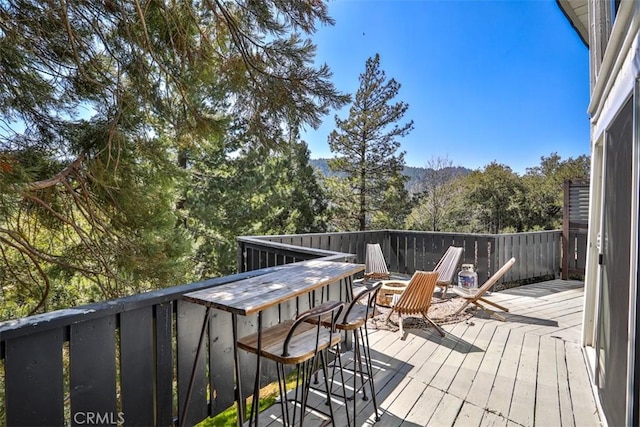 view of wooden deck