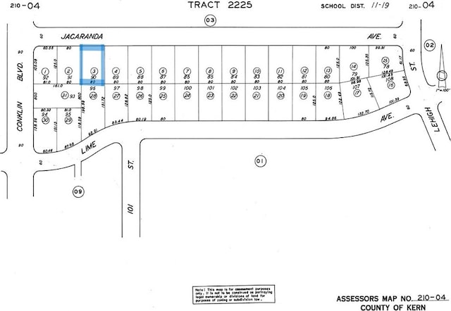 10003 Jacaranda Ave, California City CA, 93505 land for sale