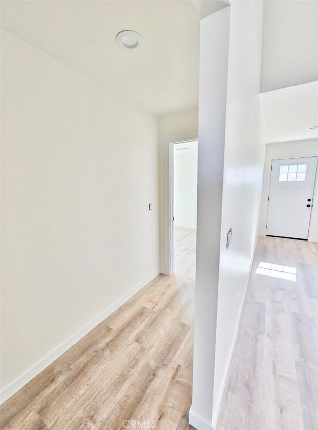 entryway with light hardwood / wood-style flooring