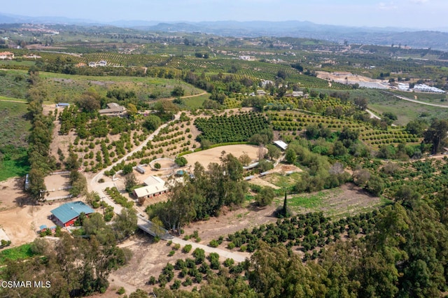 bird's eye view with a rural view