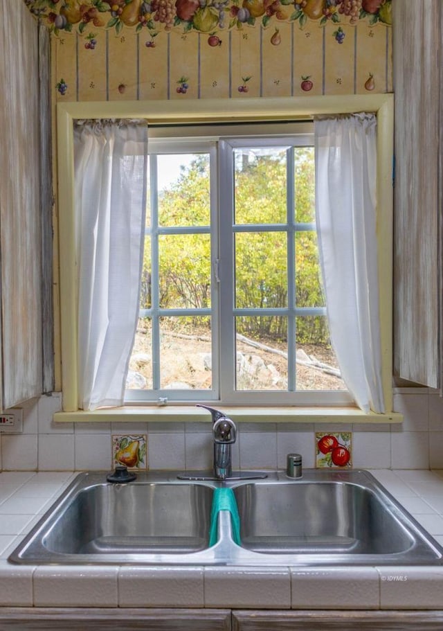 kitchen with plenty of natural light and sink