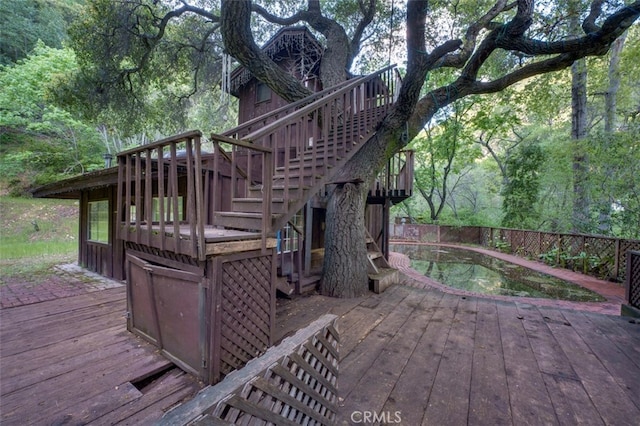 view of wooden terrace