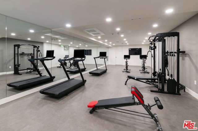 view of exercise room