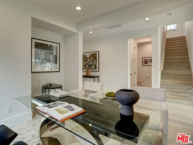 interior space with light wood-type flooring