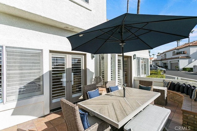 view of patio / terrace featuring french doors