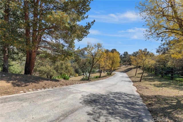 view of road