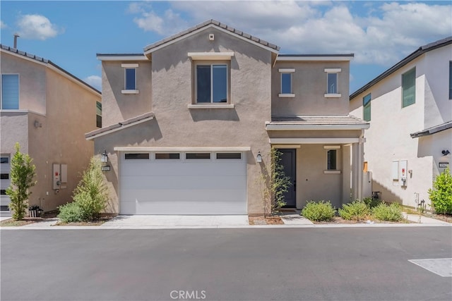 view of front facade with a garage