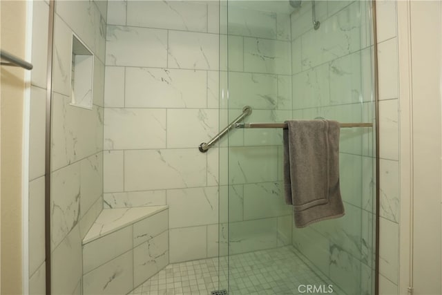 bathroom with walk in shower