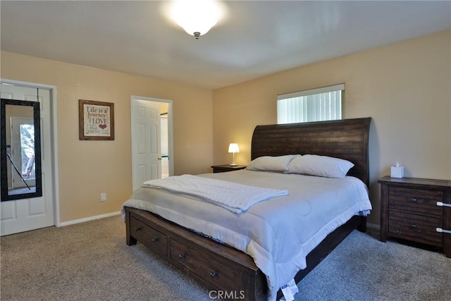 bedroom with multiple windows and light colored carpet