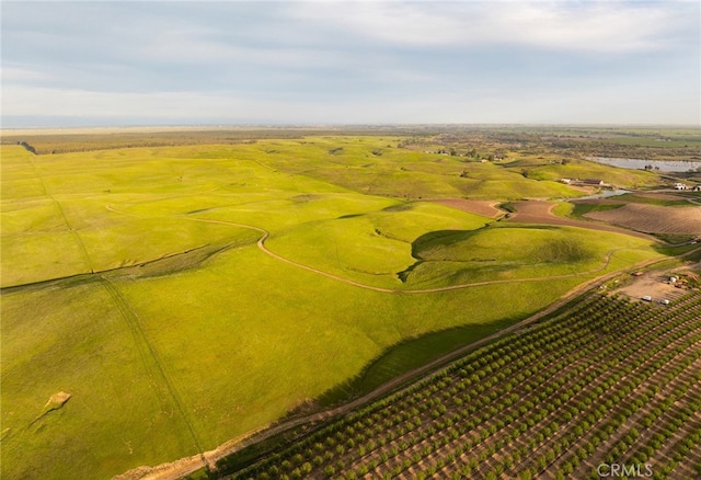 bird's eye view with a rural view