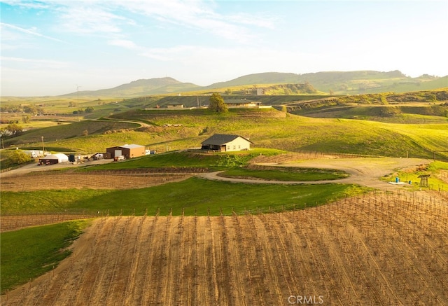 view of home's community with a mountain view and a rural view