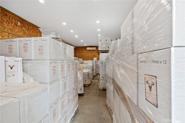 storage area featuring a wall unit AC