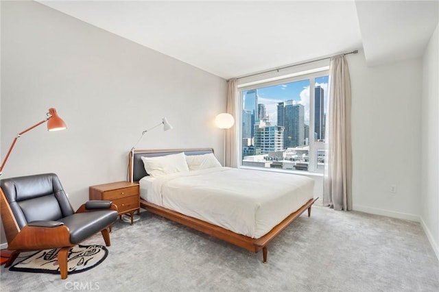 carpeted bedroom with multiple windows